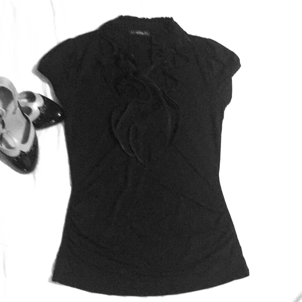 Black Ruffled Blouse